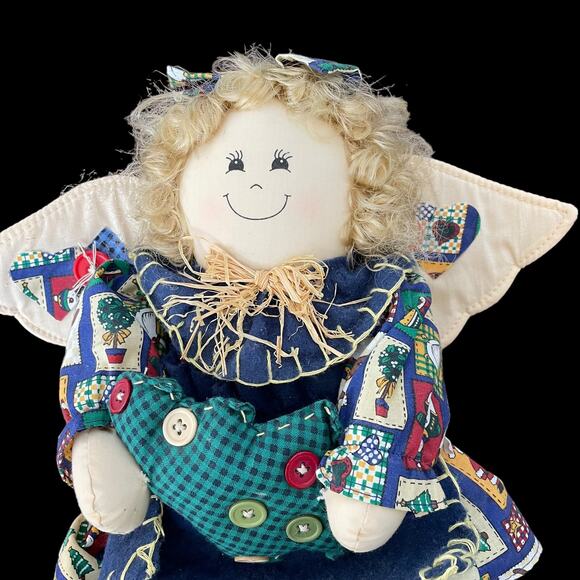 Tb Trading Country Angel Rag Doll Bean Bottom Shelf Sitter Farm Rustic Primitive - Picture 10 of 16